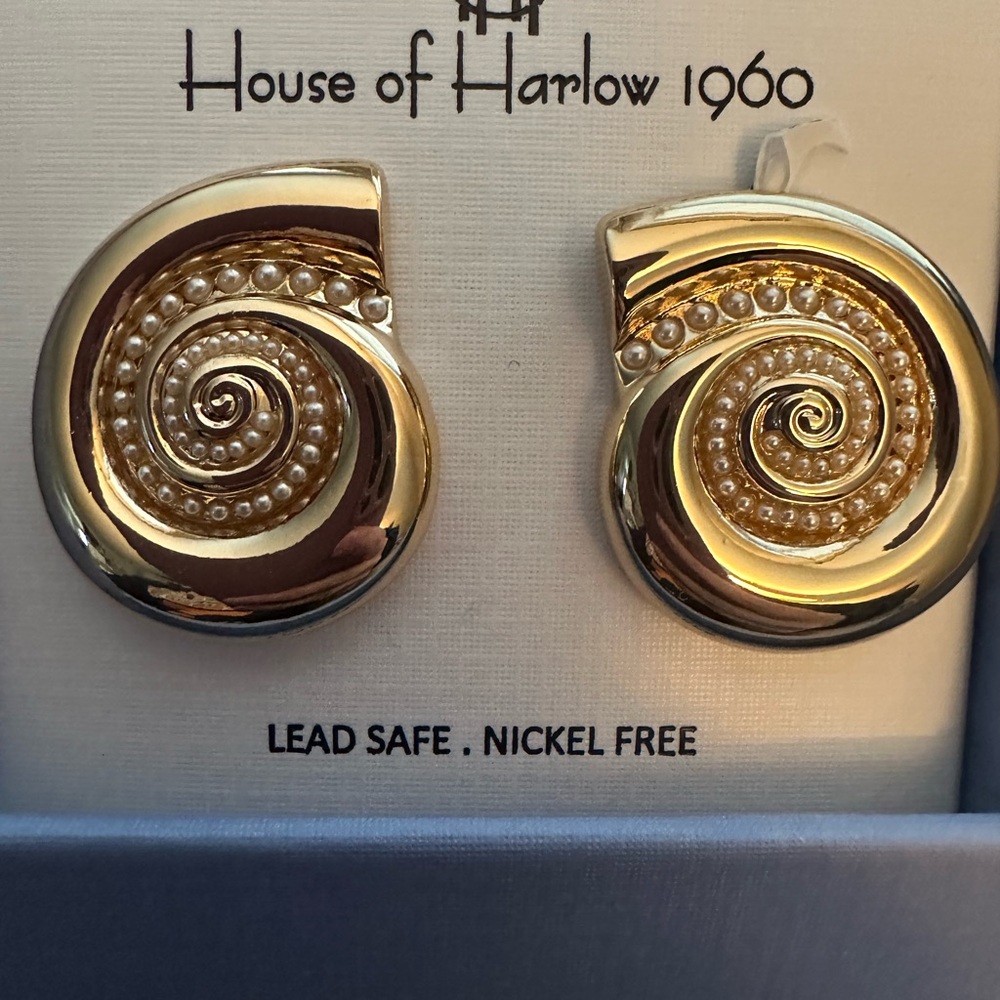 House of Harlow 1960 Gold and White Logo Card